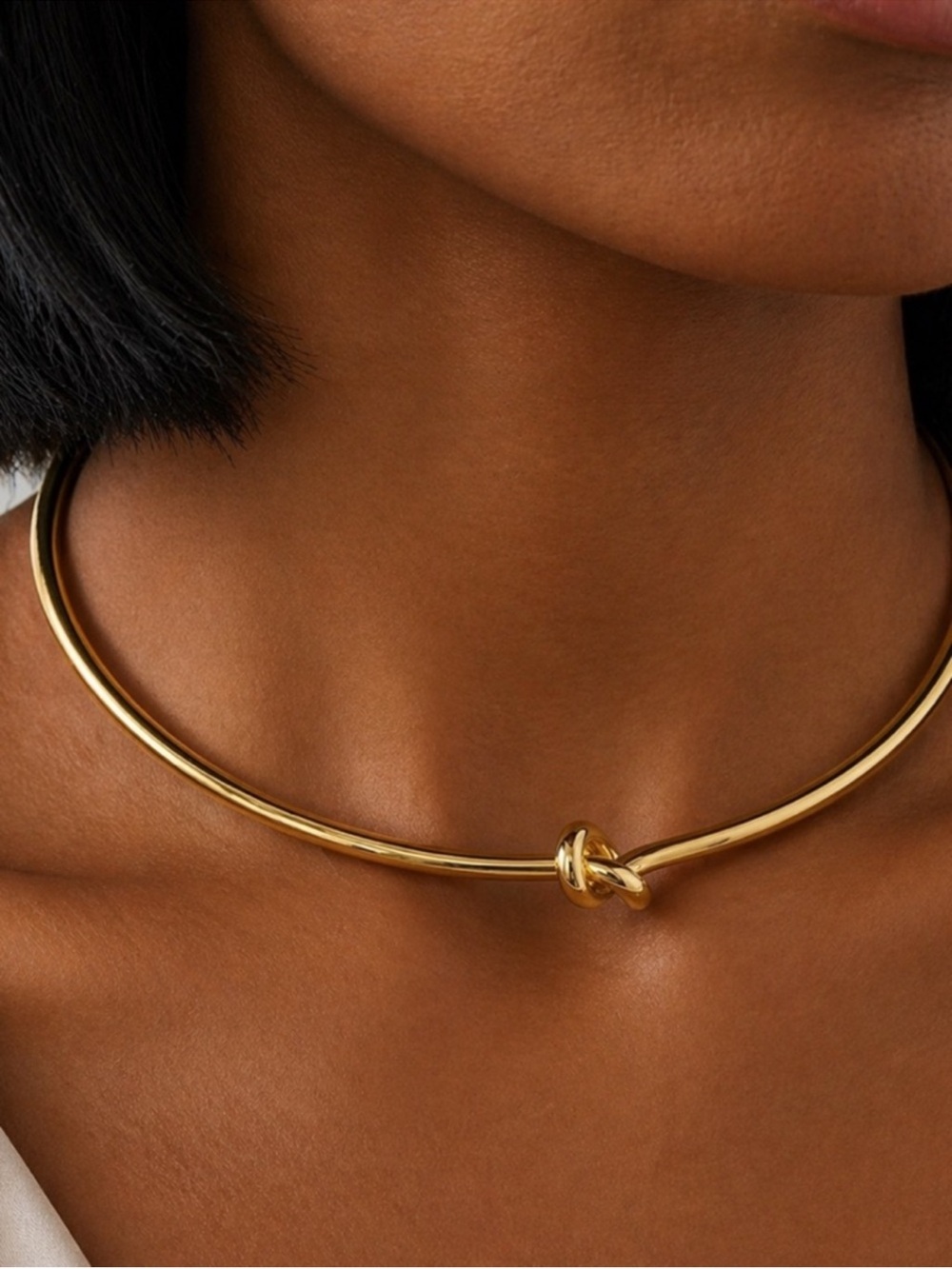 New! Fischer Gold Knot Cuff Necklace (3020) NWOT